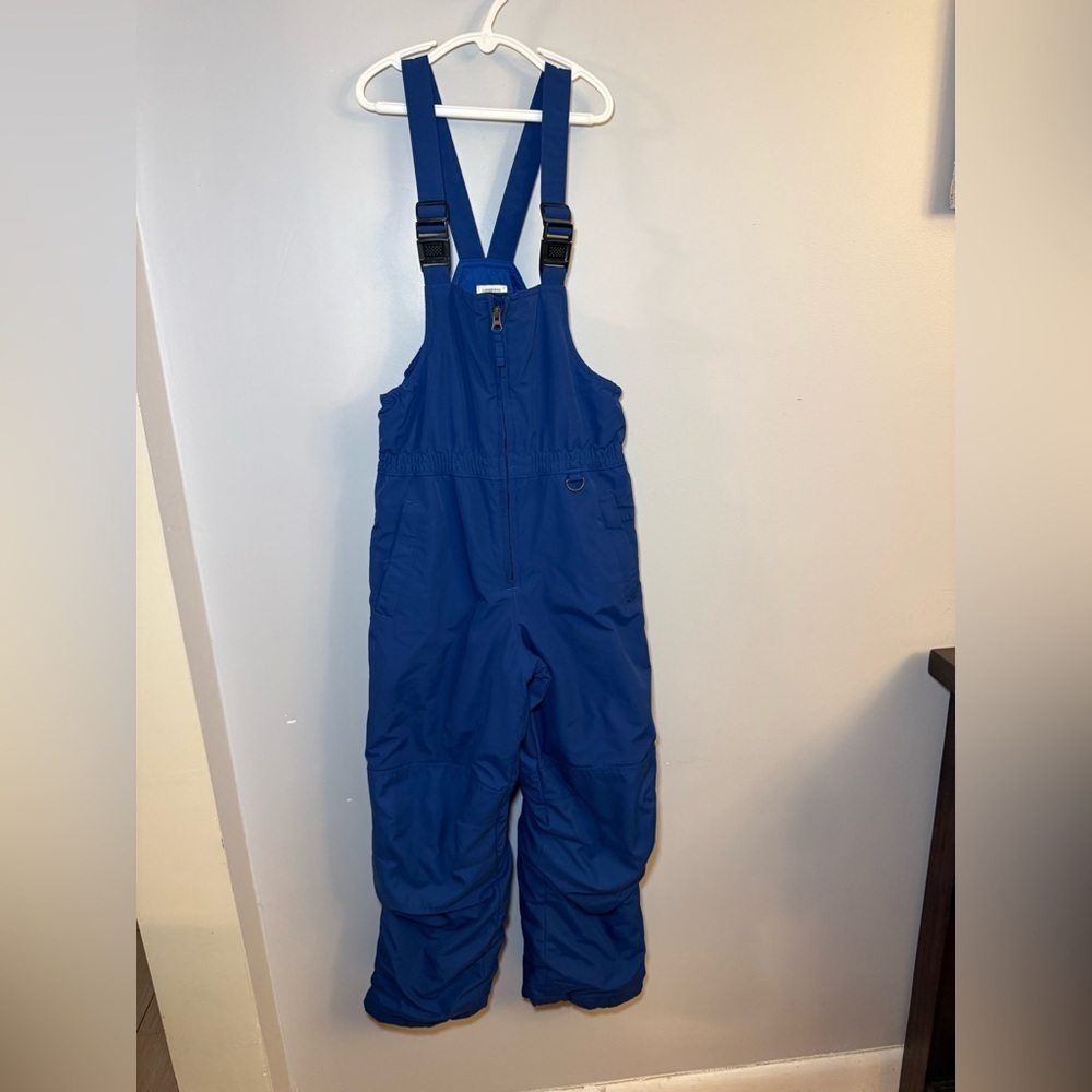 Lands’ End Kids Blue Insulated Snow Bibs Size 12 Grow-A-Longs
